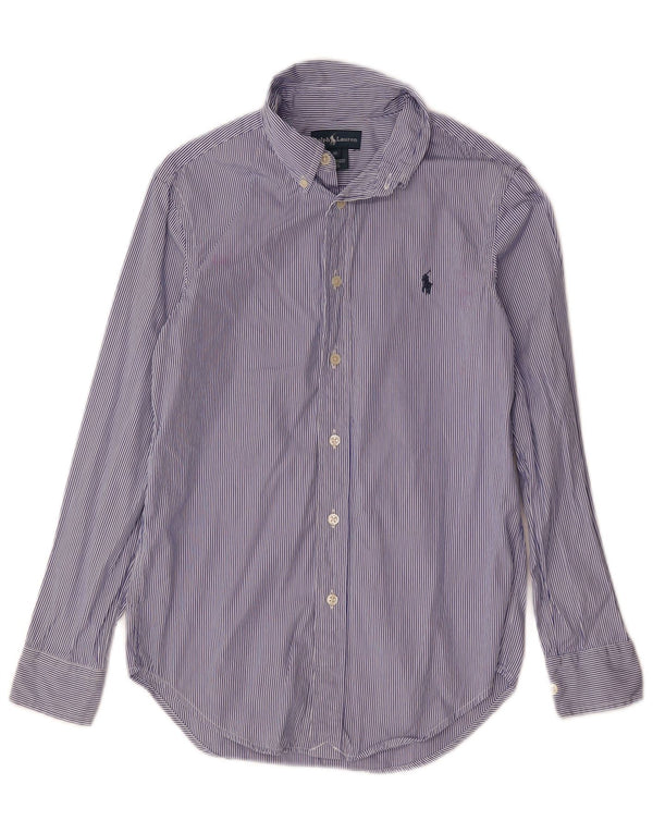 Ralph Lauren Boys Shirt 11-12 Years Blue Pinstripe Cotton