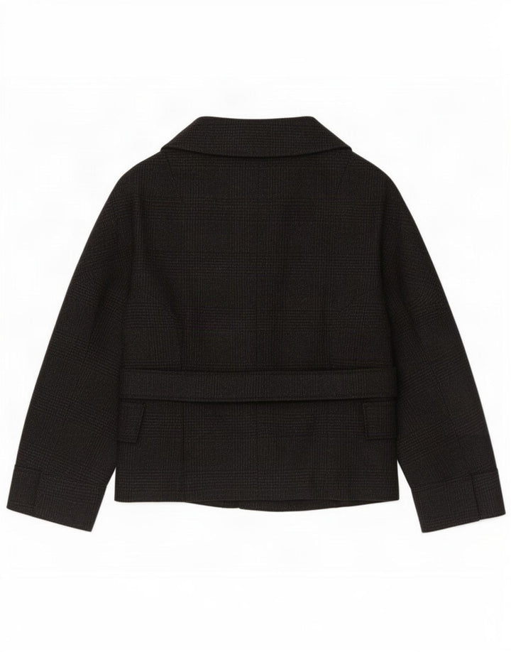 Zara Dame 3-knaps blazerjakke UK 14 Medium Black Ternet Uld