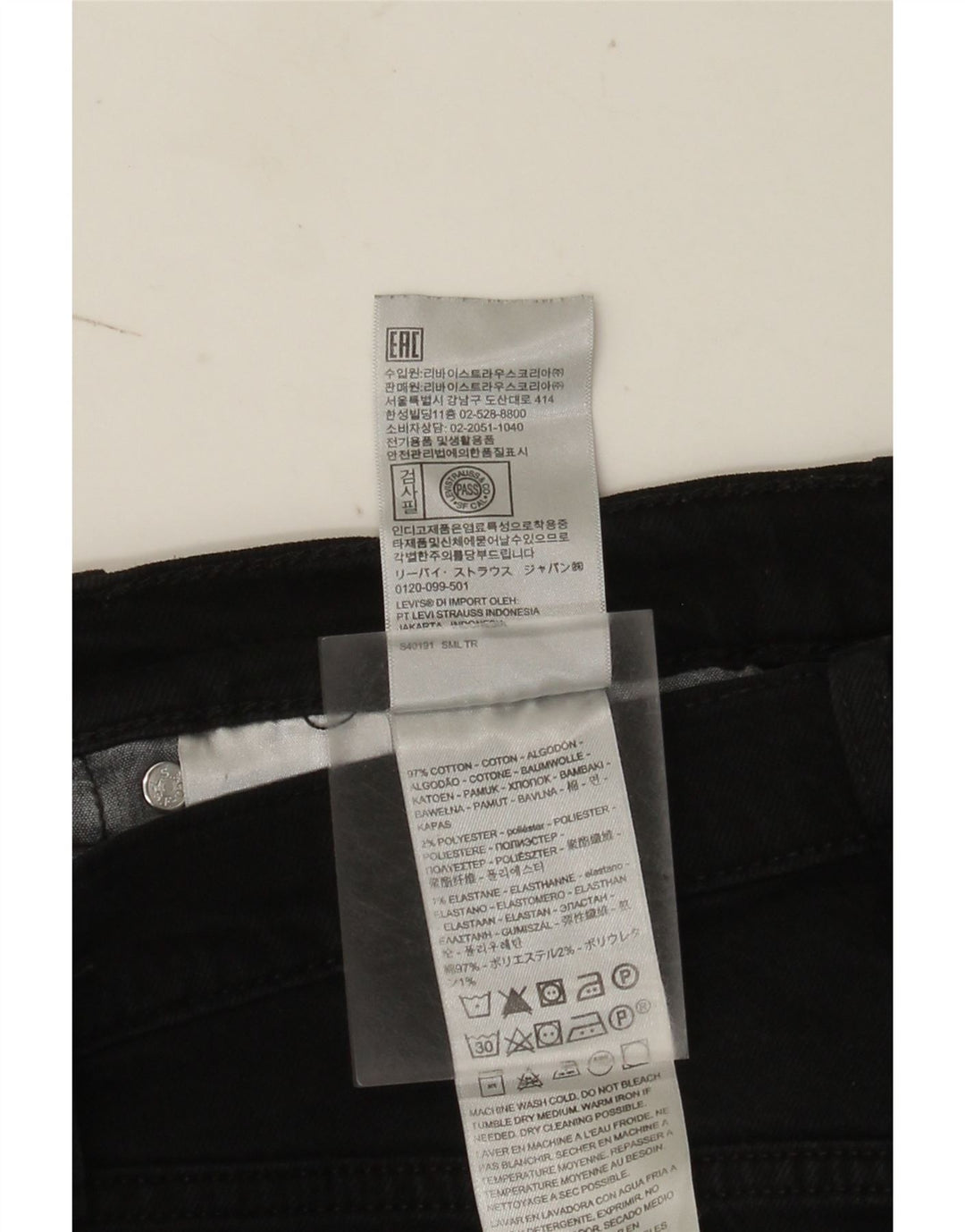 Levi's Dame 501 Straight Jeans W28 L28 Sort Bomuld