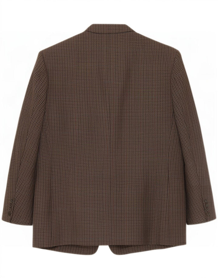 Wellington Herre 2-knaps blazerjakke EU 48 4XL Brun Houndstooth Uld