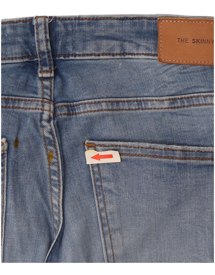 Zara Dame Distressed Skinny Jeans EU 40 Medium W30 L28 Blå