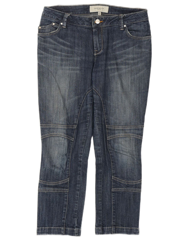 KAREN MILLEN Dame Slim Cropped Jeans UK 10 Small W29 L24 Blue