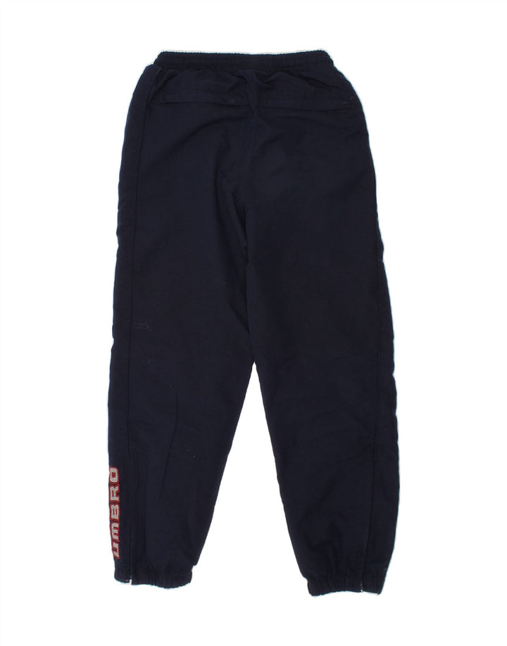 UMBRO Boys Graphic Tracksuit Trousers Joggers 7-8 Years  Navy Blue Vintage Umbro and Second-Hand Umbro from Messina Hembry 