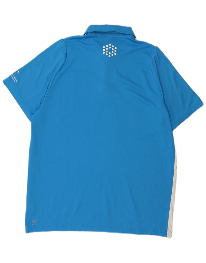 PUMA Poloshirt til mænd XL Blå Colourblock Polyester
