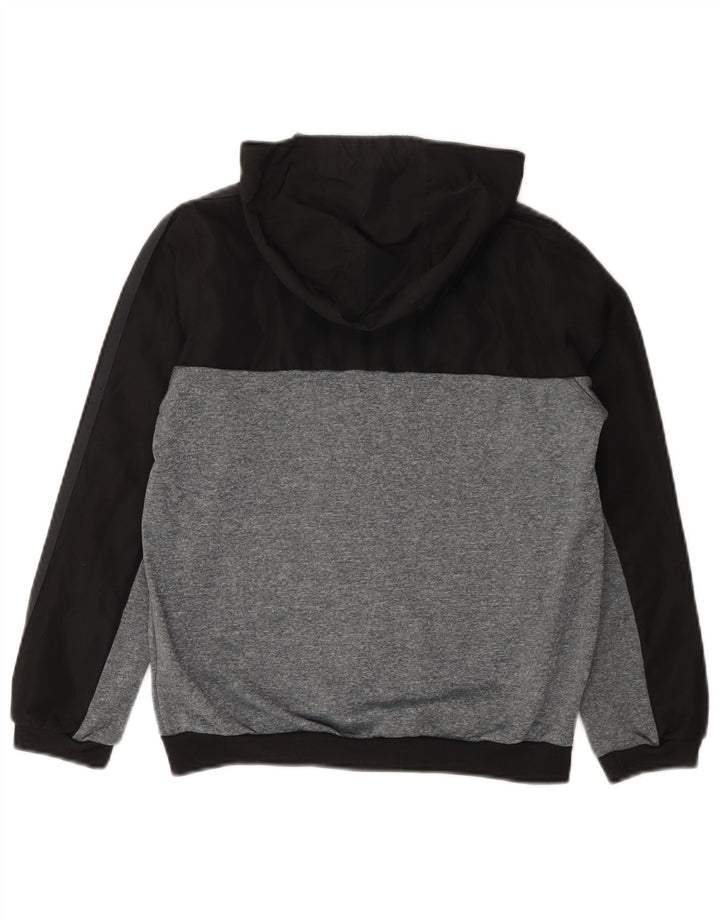 Adidas hættetrøje med lynlås til drenge 9-10 år Sort Colourblock Polyester
