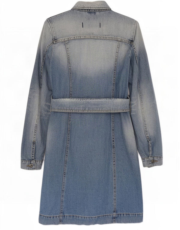 Gas Dame Denim Coat UK 10 Small Blue Cotton