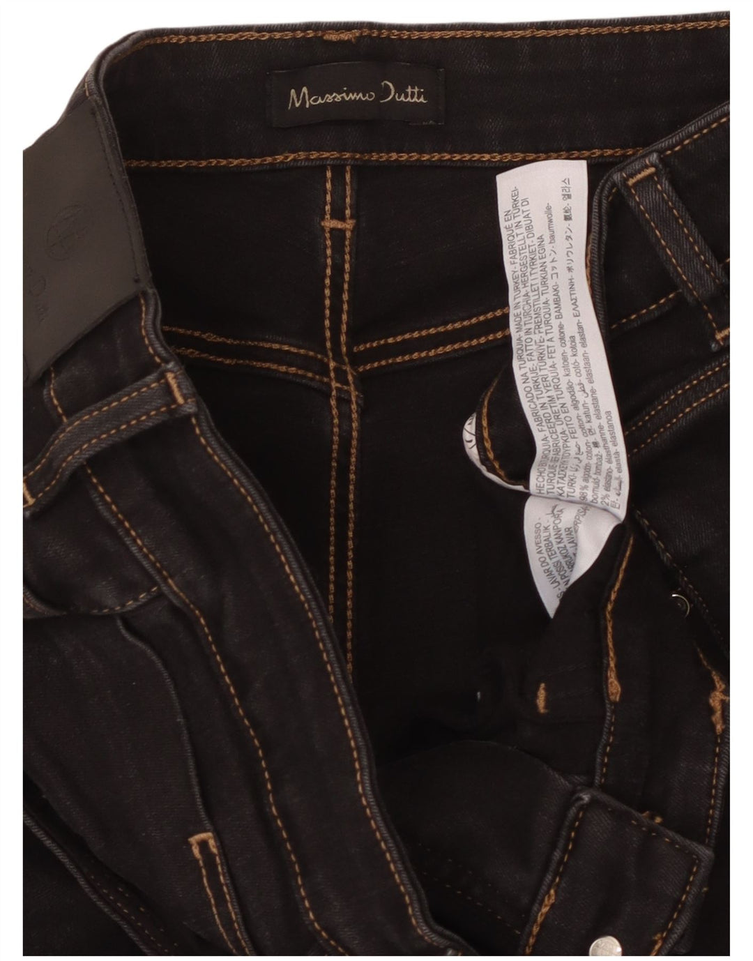 MASSIMO DUTTI Dame Bootcut Jeans EU 42 Large W32 L32 Sort Bomuld