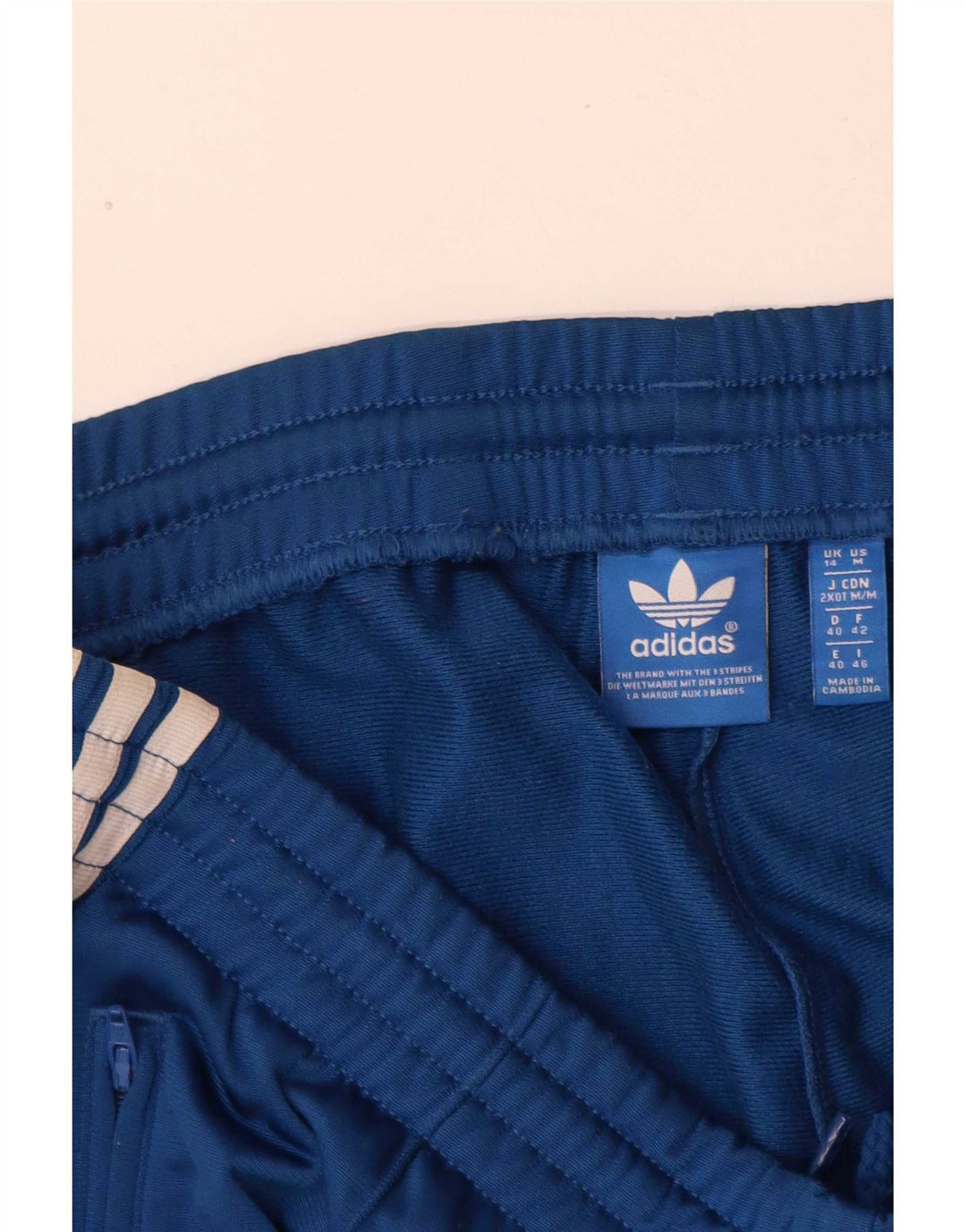 Adidas Dame træningsdragt Bukser UK 14 Large Blue Polyester