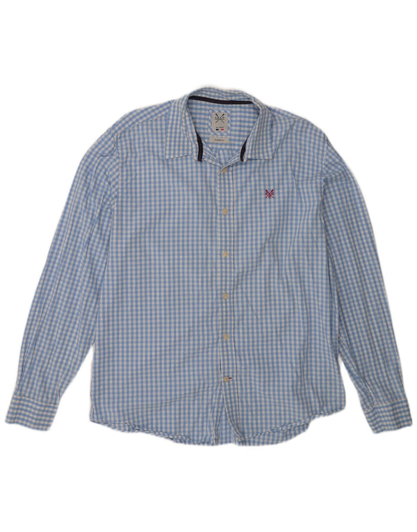 Crew Clothing Herre Classic Fit Shirt XL Blue Gingham Cotton