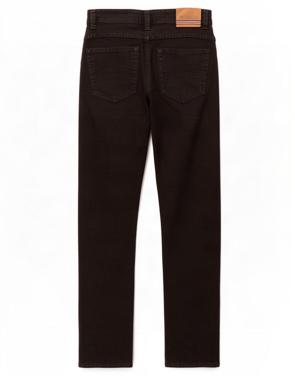 SIVIGLIA Straight jeans til mænd W31 L32 Sort Houndstooth Bomuld