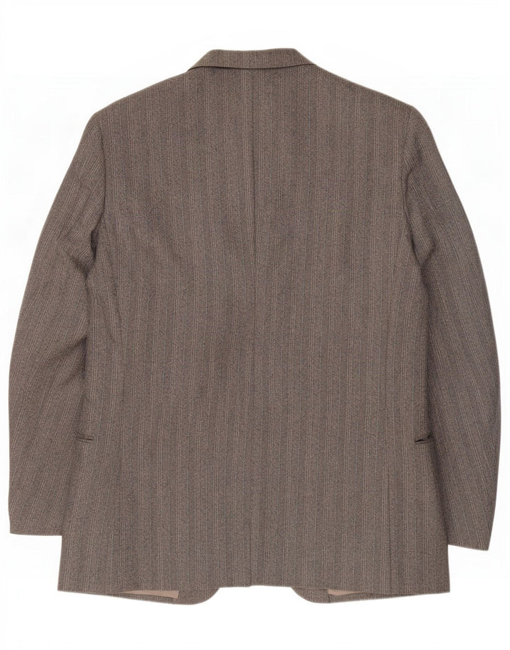Valentino Herre 2 Button Blazer Jacket UK 38 Medium Grey Herringbone