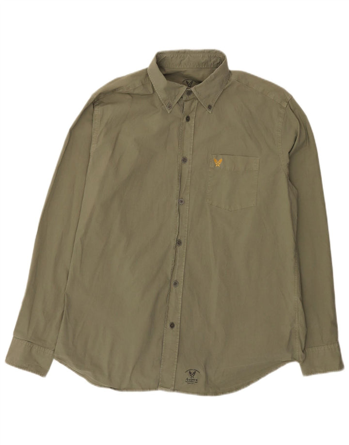 Avirex Herreskjorte XL Khaki Bomuld