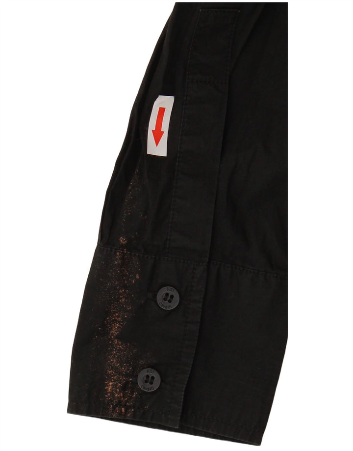 Just Cavalli Dameskjorte UK 12 Medium Sort Bomuld