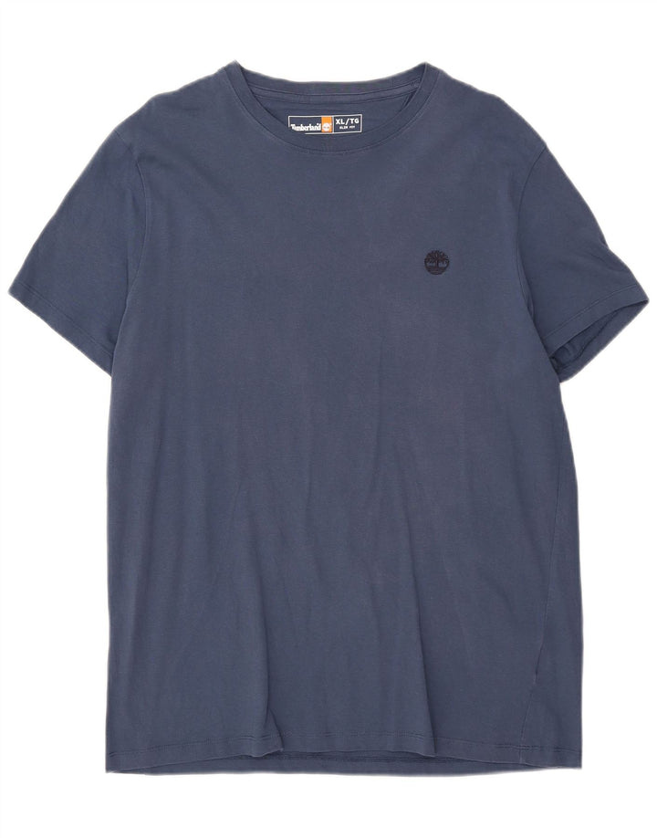 TIMBERLAND Mens Slim Fit T-Shirt Top XL Navy Blue