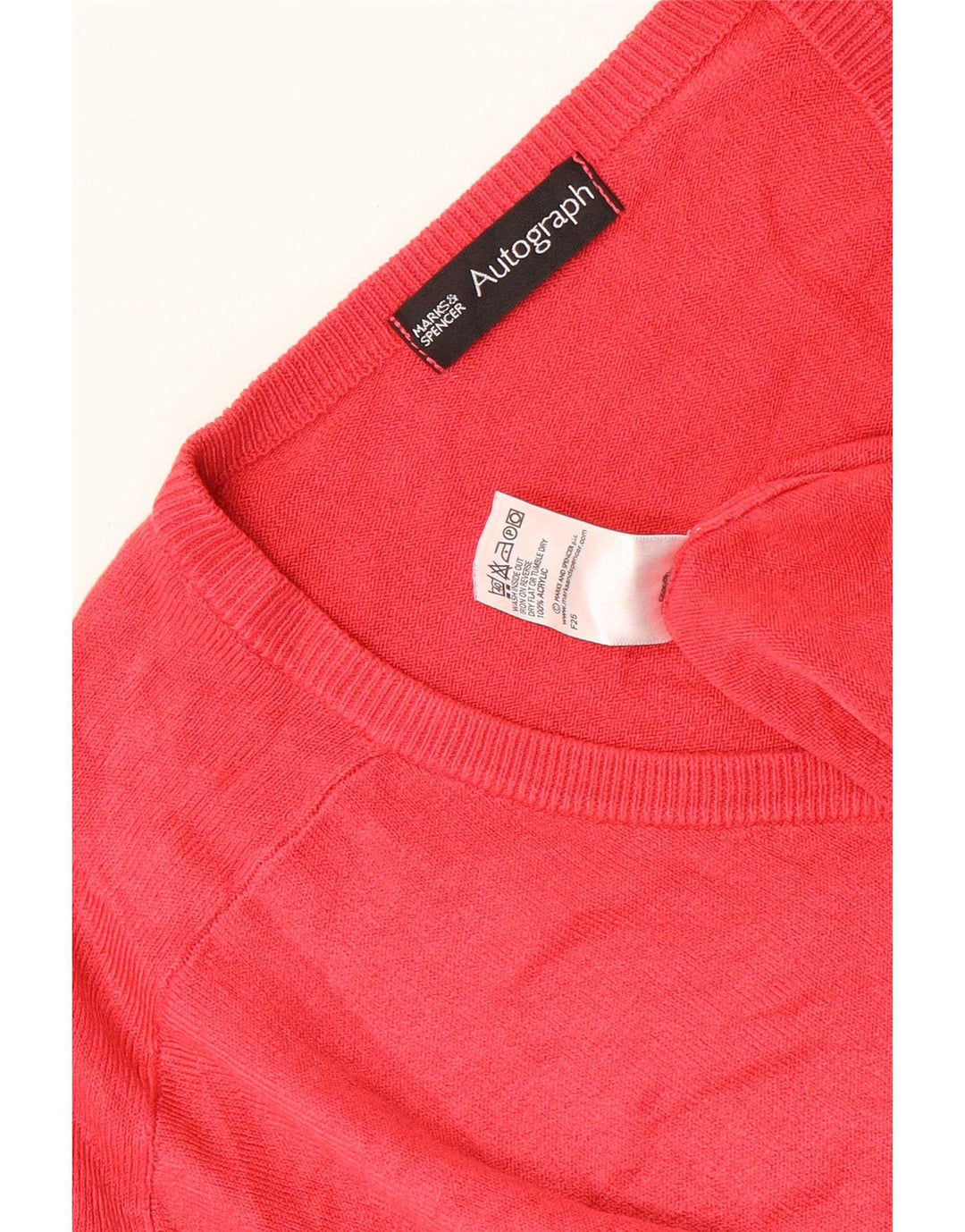 Marks & Spencer Herre Autograph V-hals sweater XL Rød Akryl