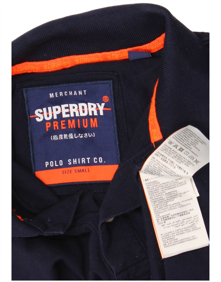 Superdry herre poloskjorte lille marineblå bomuld
