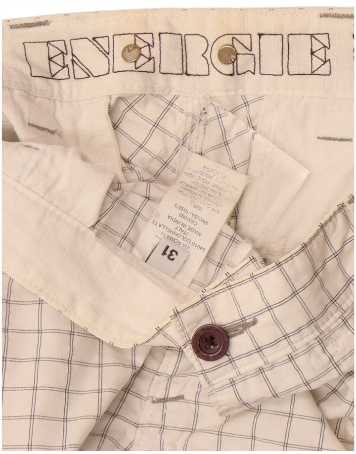 Energie Herre Chino Shorts W31 Medium White Ternet Bomuld