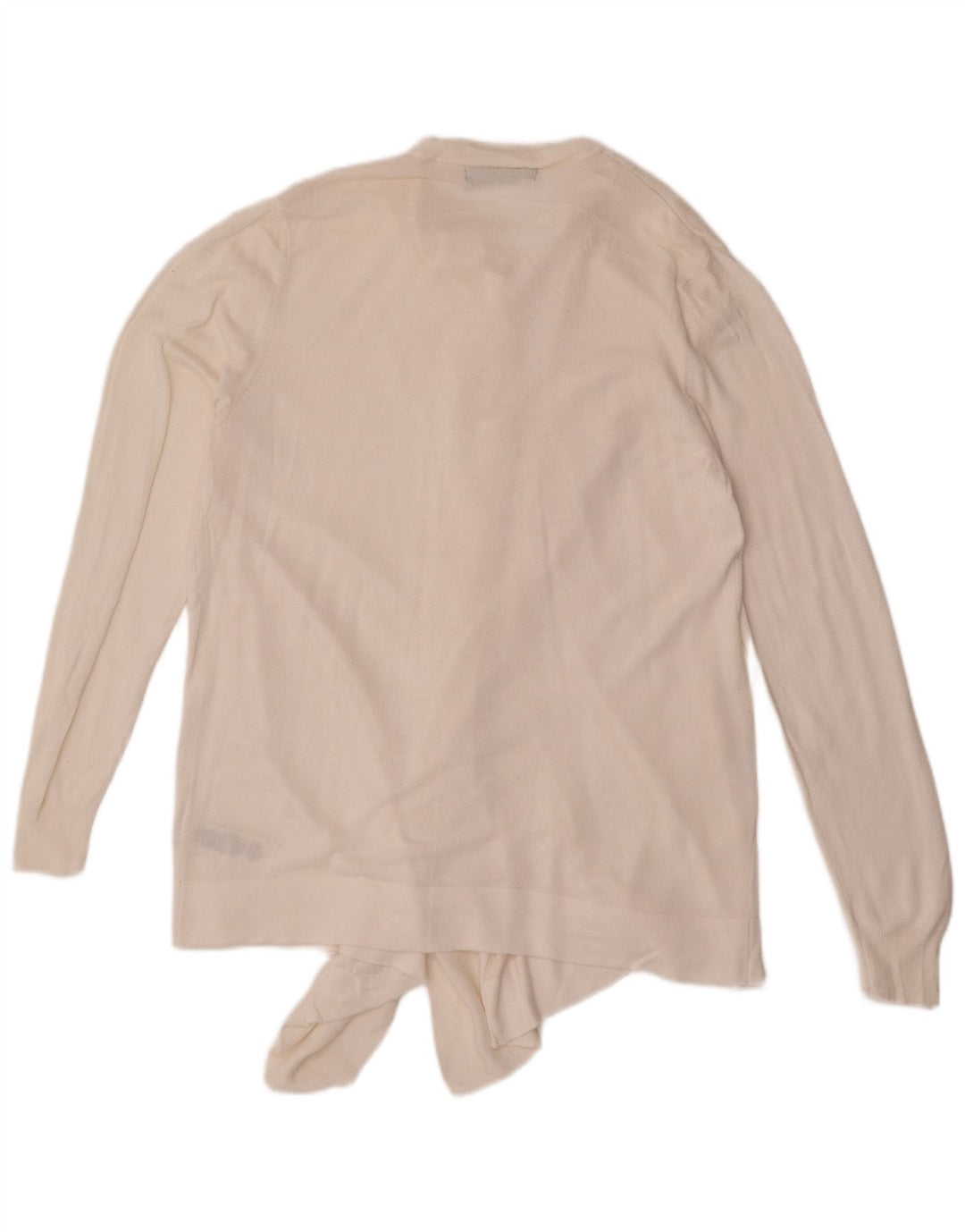 Marks & Spencer Womens Open Cardigan Sweater UK 14 Large White Viscose