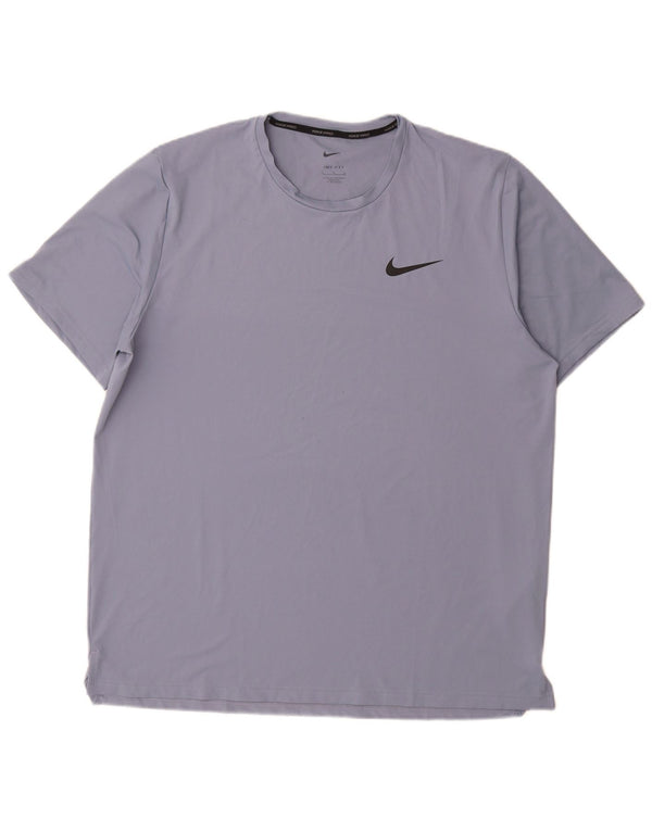 Nike Mens Dri Fit T-Shirt Top Large Blue Polyester