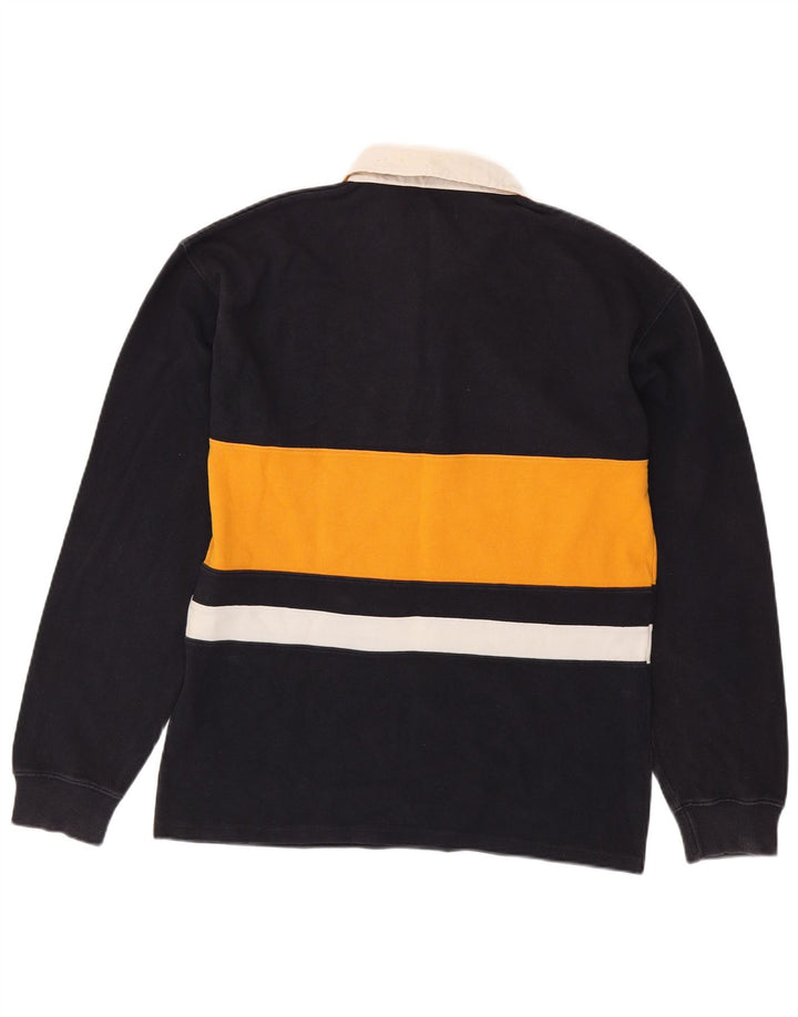 KAPPA Langærmet Rugby Polo Shirt til mænd XL Navy Blue Colourblock