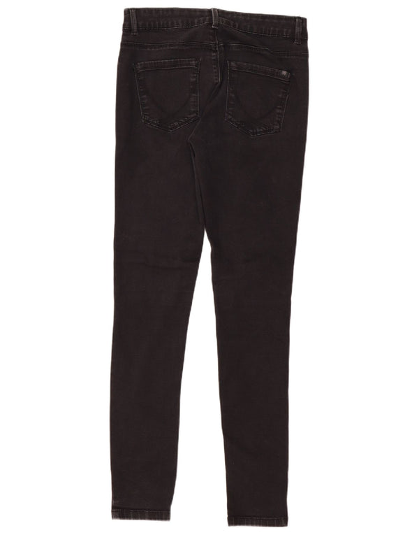 Oasis Dame Stretch Skinny Jeans UK 12 Medium W28 L31 Sort Bomuld