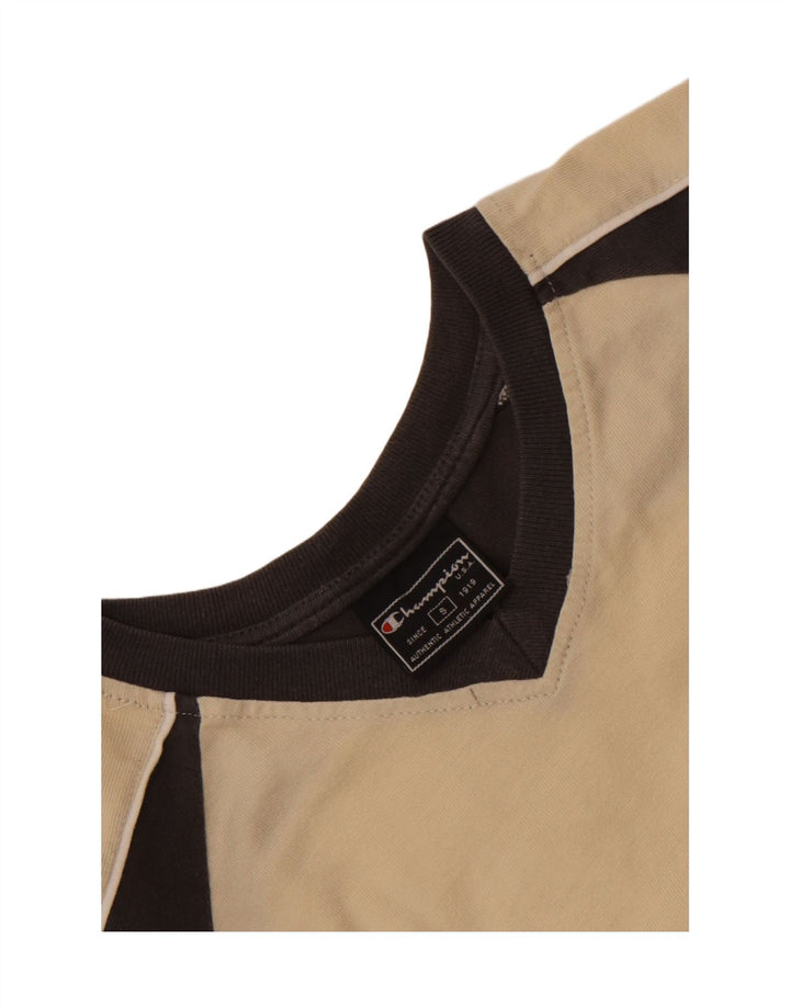 Champion Herre T-Shirt Top Small Off White Colourblock