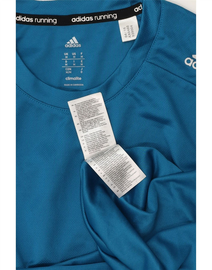 ADIDAS Herre Climalite Top Langærmet Mellemblå Polyester