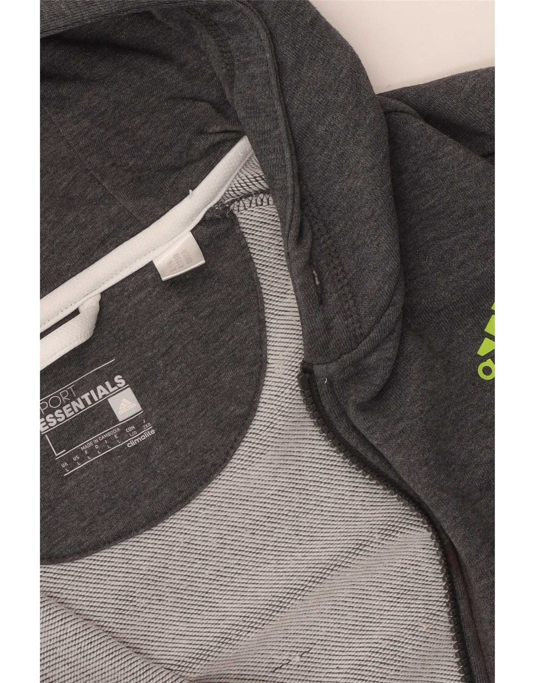 Adidas Hættetrøje med lynlås til mænd Large Grå