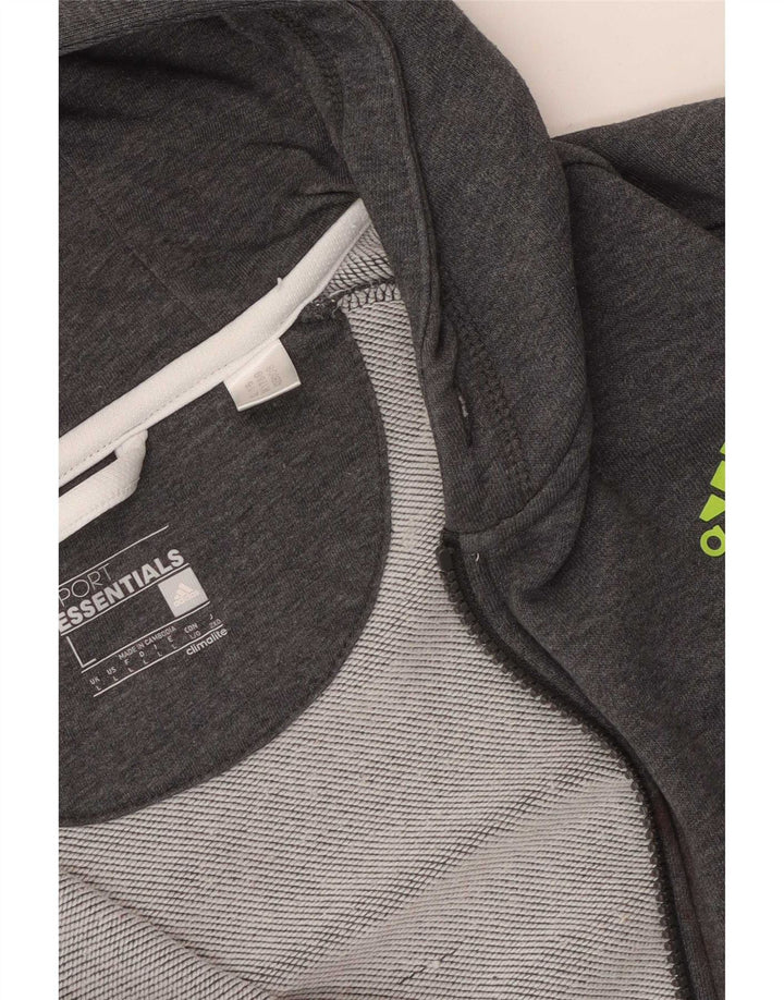Adidas Hættetrøje med lynlås til mænd Large Grå