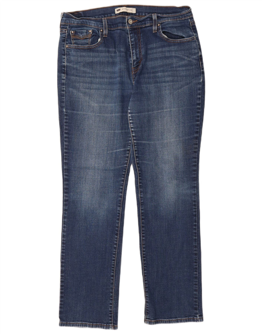 Levi's Dame 505 Straight Jeans W32 L32 Blå Bomuld