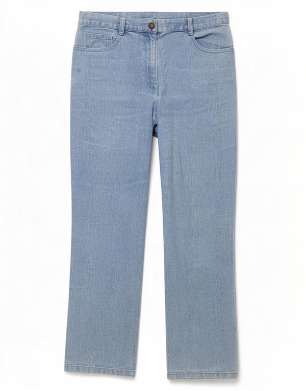Marks & Spencer Womens Classic Fit Straight Jeans UK 12 Medium W32 L28 Blue