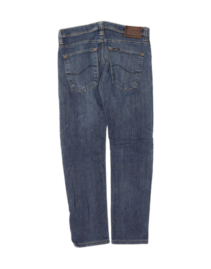 LEE Mens Powell Straight Jeans W33 L30 Blue Cotton