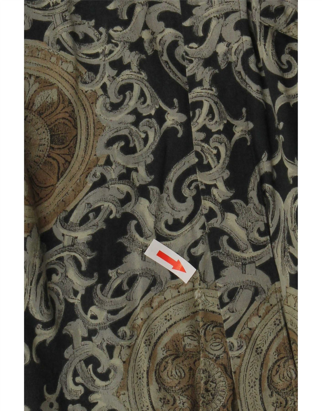 Vintage herreskjorte stor sort Paisley