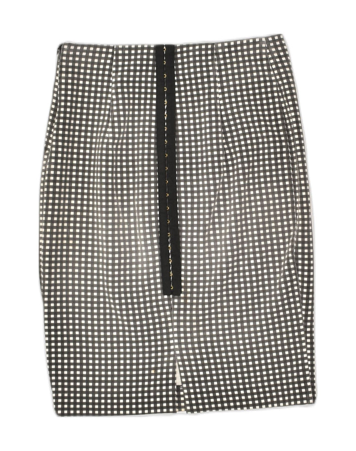 SANDRO FERRONE Womens Pencil Skirt IT 40 Small W27 Grey Gingham Cotton | Vintage Sandro Ferrone | Thrift | Second-Hand Sandro Ferrone | Used Clothing | Messina Hembry 