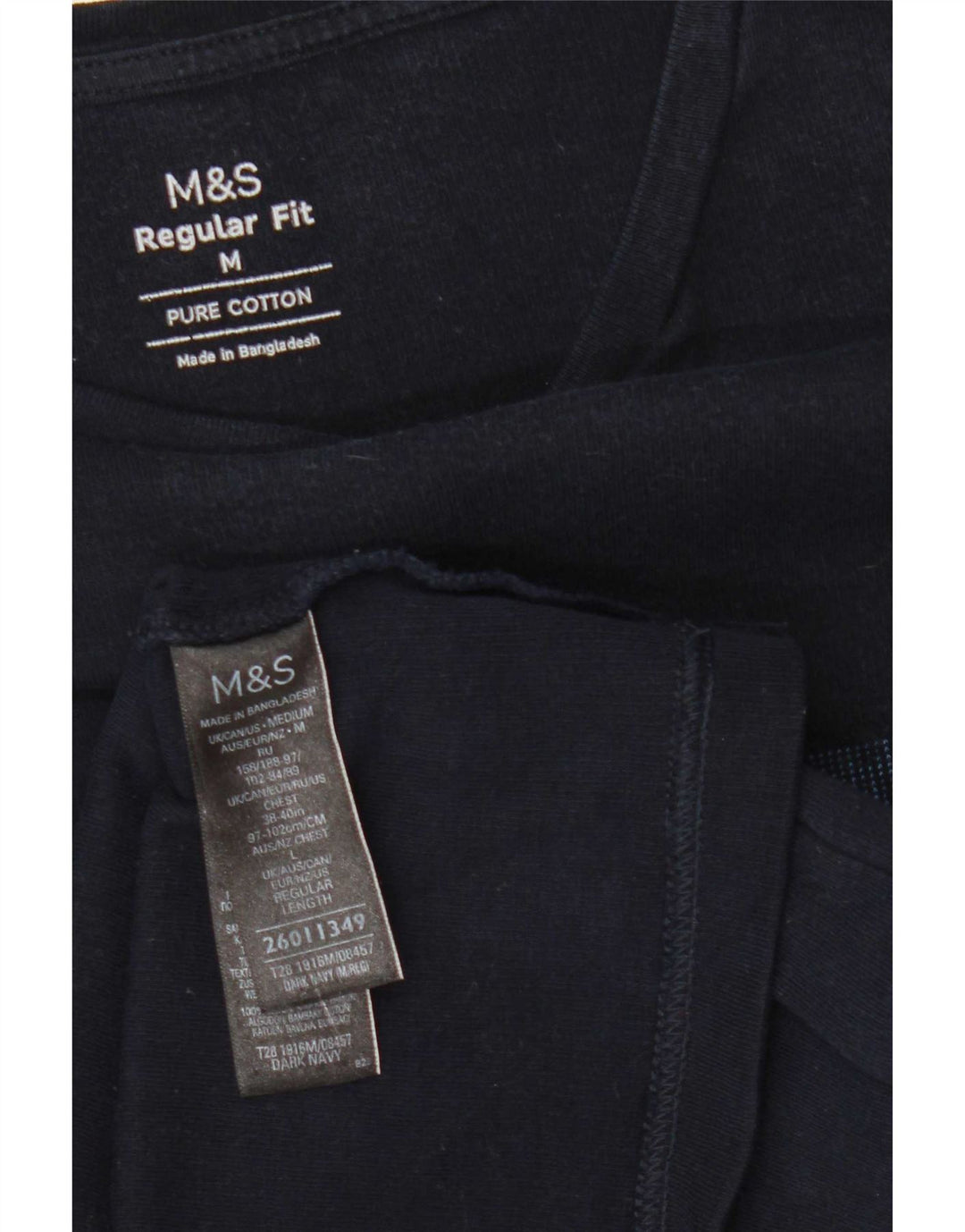 Marks & Spencer T-shirt top til kvinder UK 14 Mellem marineblå stribet