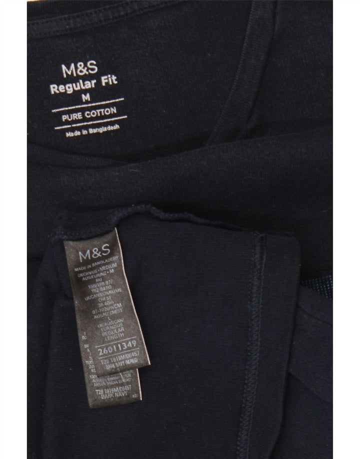Marks & Spencer T-shirt top til kvinder UK 14 Mellem marineblå stribet