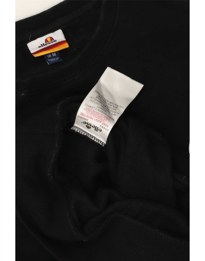 Ellesse Herre Sweatshirt Jumper Medium Sort Bomuld