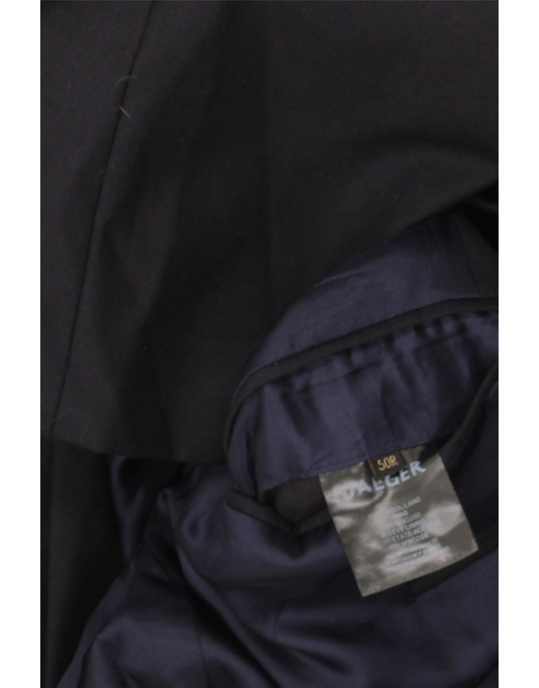 JAEGER Mens 2 Button Blazer Jacket IT 50 Large Navy Blue Viscose Vintage Jaeger and Second-Hand Jaeger from Messina Hembry 