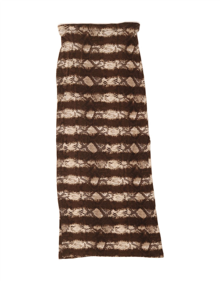 MICHAEL KORS Womens Maxi Skirt Small W28  Brown Striped Viscose Vintage Michael Kors and Second-Hand Michael Kors from Messina Hembry 