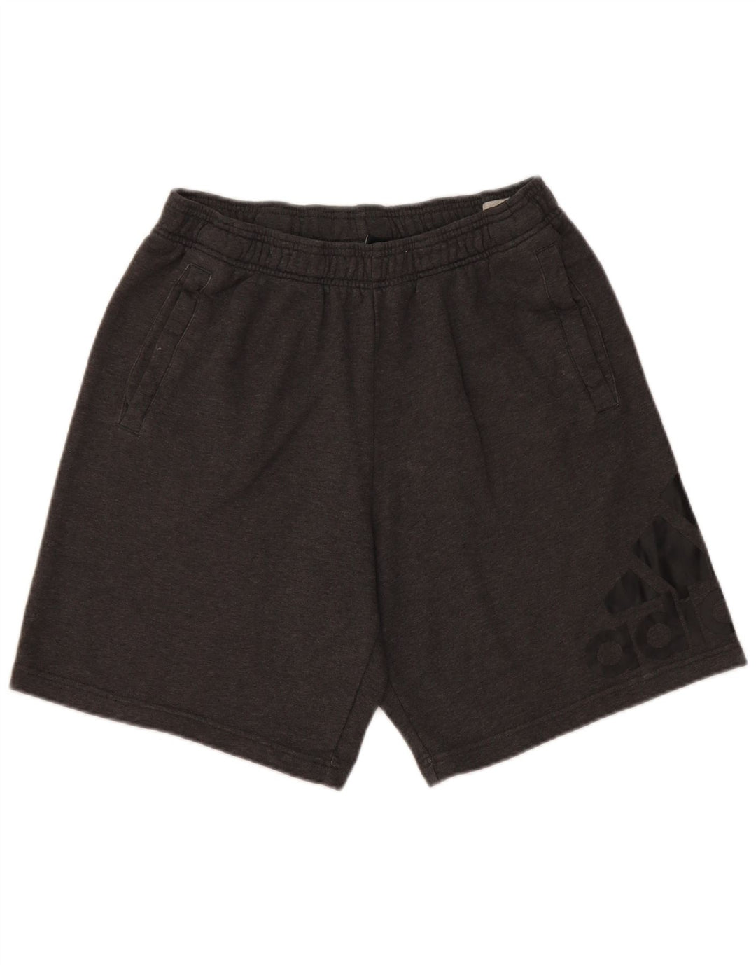 Adidas grafiske sportsshorts til mænd mellemgrå bomuld