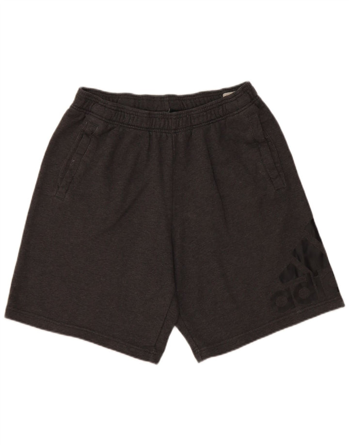 Adidas grafiske sportsshorts til mænd mellemgrå bomuld