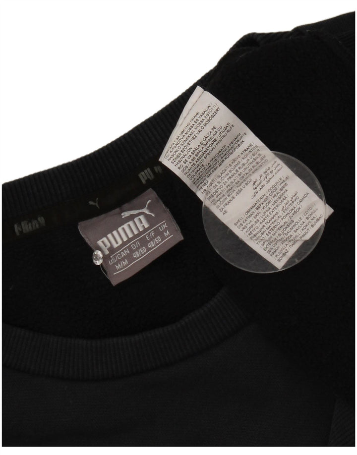 Puma Herre Grafisk Sweatshirt Jumper Medium Sort Bomuld