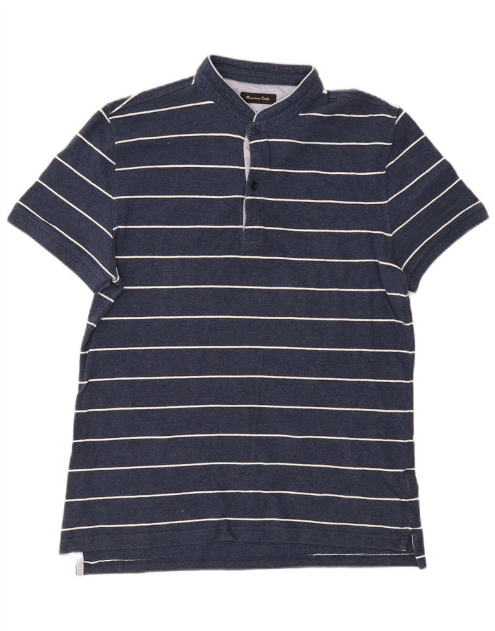 Massimo Dutti herre poloshirt Stor marineblå stribet bomuld