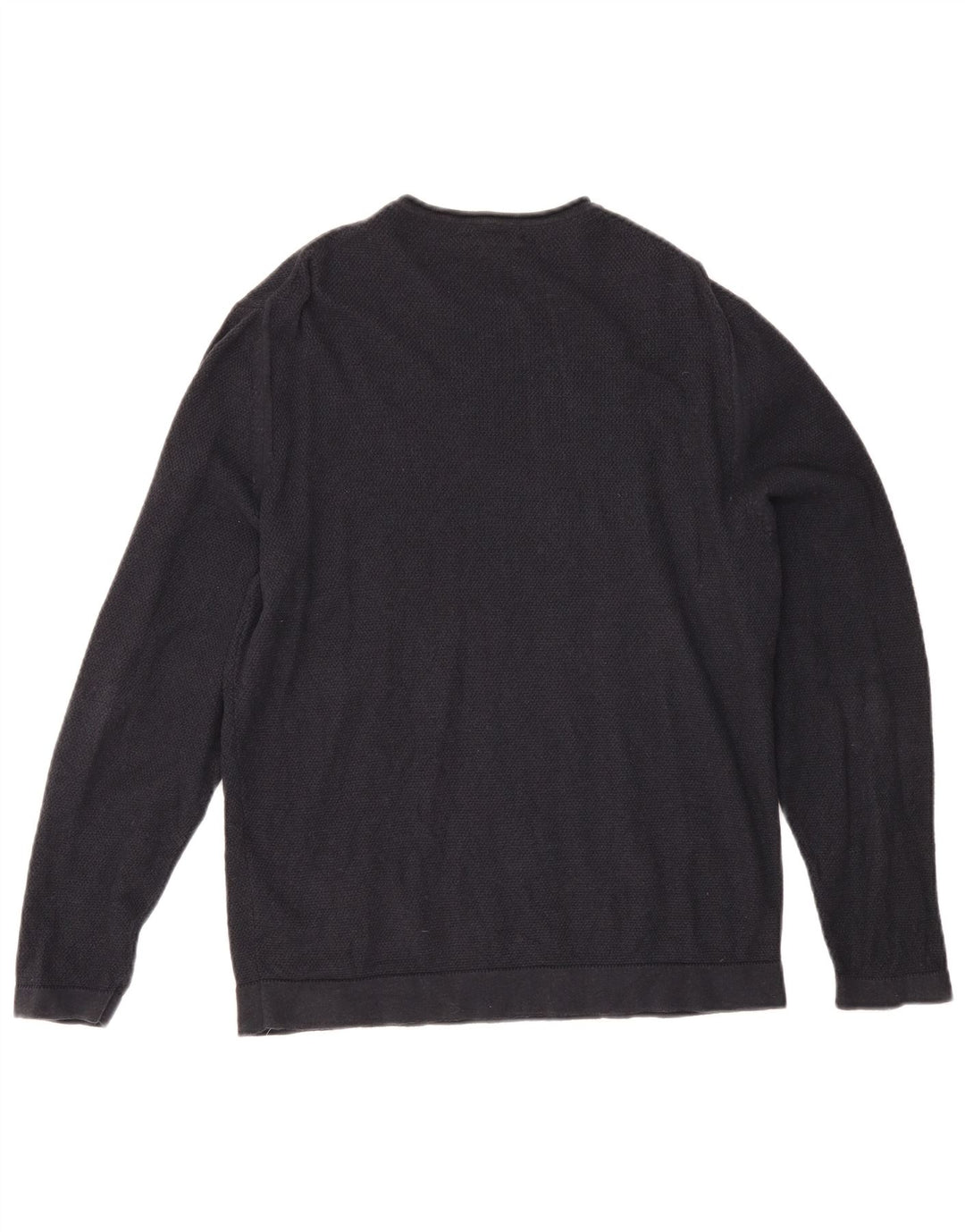 Massimo Dutti Herre Crew Neck Jumper Sweater Large Navy Blue Bomuld