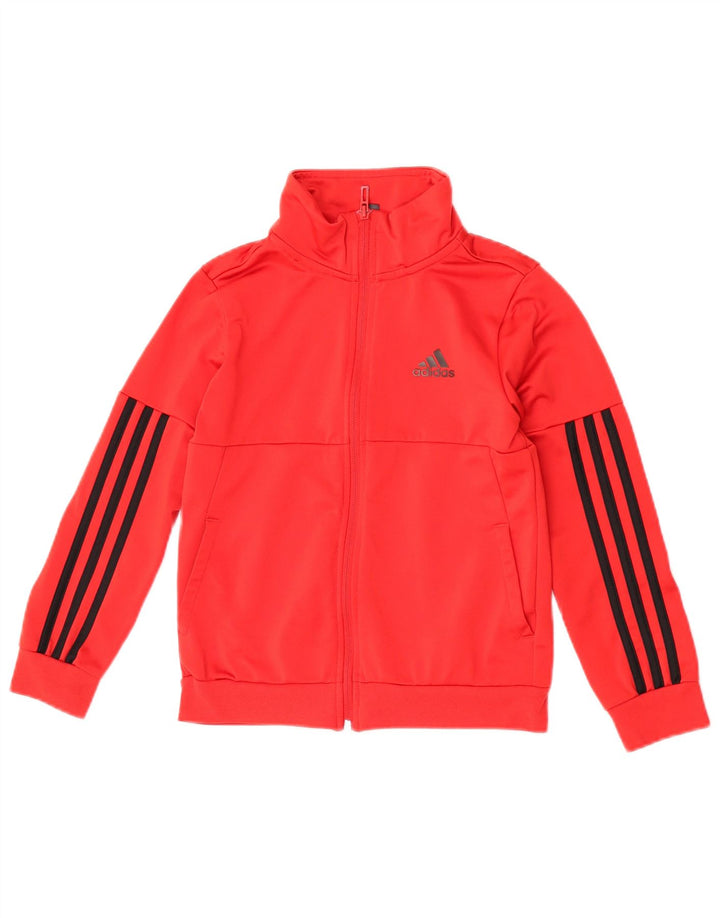 Adidas Drenge Træningsdragt Topjakke 9-10 År Rød Polyester