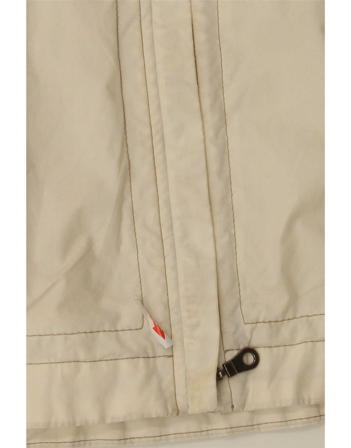 Murphy & Nye Dame Hooded Bomber Jacket UK 10 Small Off White Bomuld