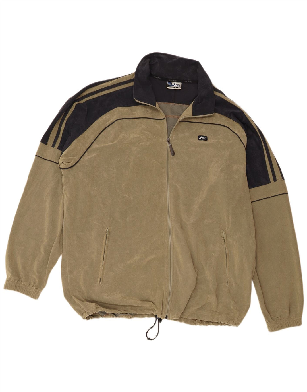 Asics Træningsdragt til mænd Topjakke 3XL Khaki Colourblock Polyester