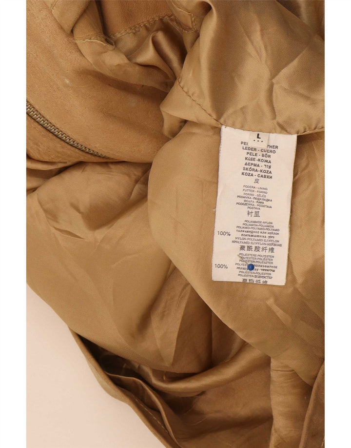 Vintage herre ruskindsjakke UK 40 Stort beige læder