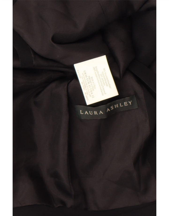 Laura Ashley Dame 1 Knap Blazer Jacket UK 16 Large Black Floral