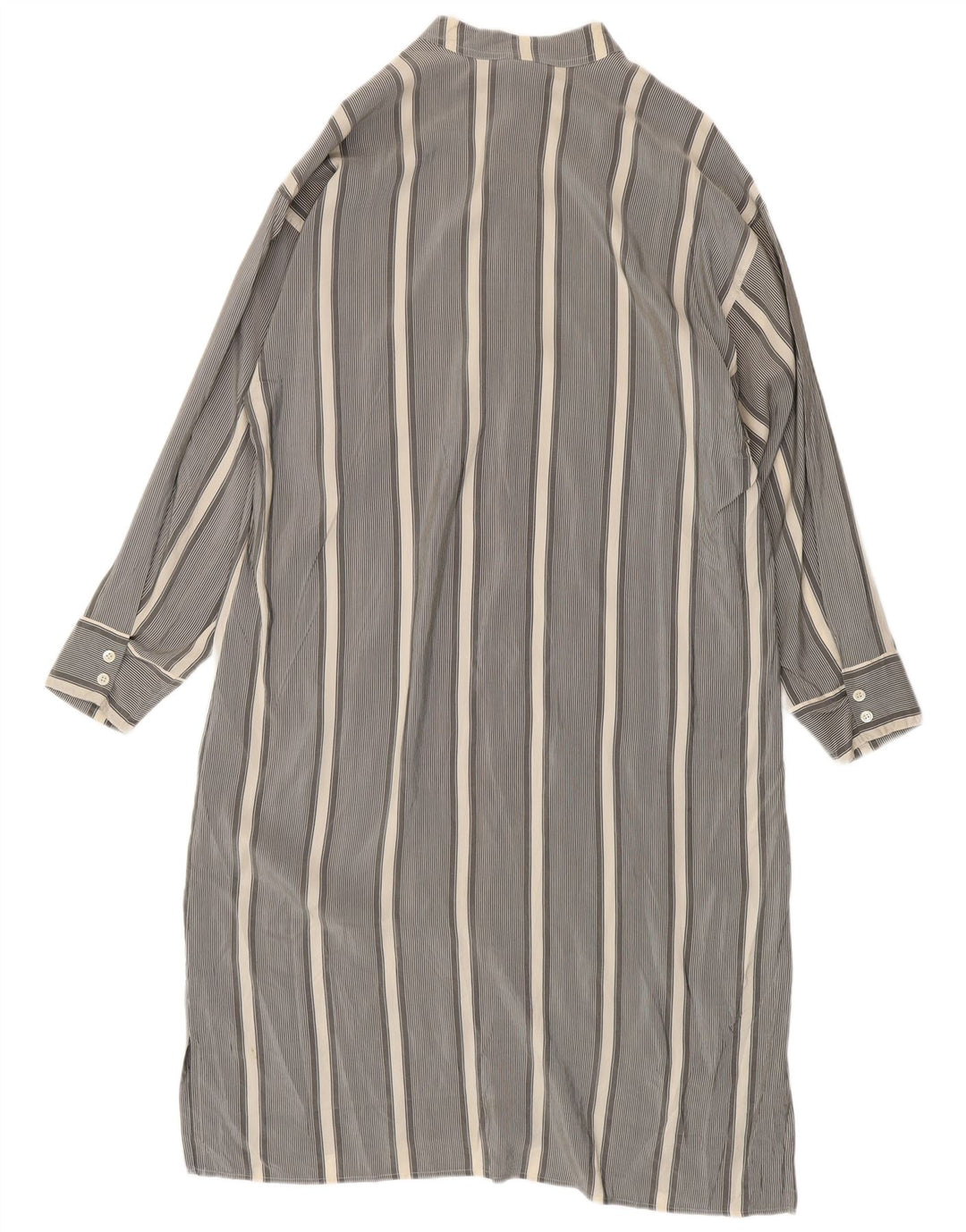 Valentino Dame Langærmet Pullover Skjortekjole IT 52 2XL Gråstribet